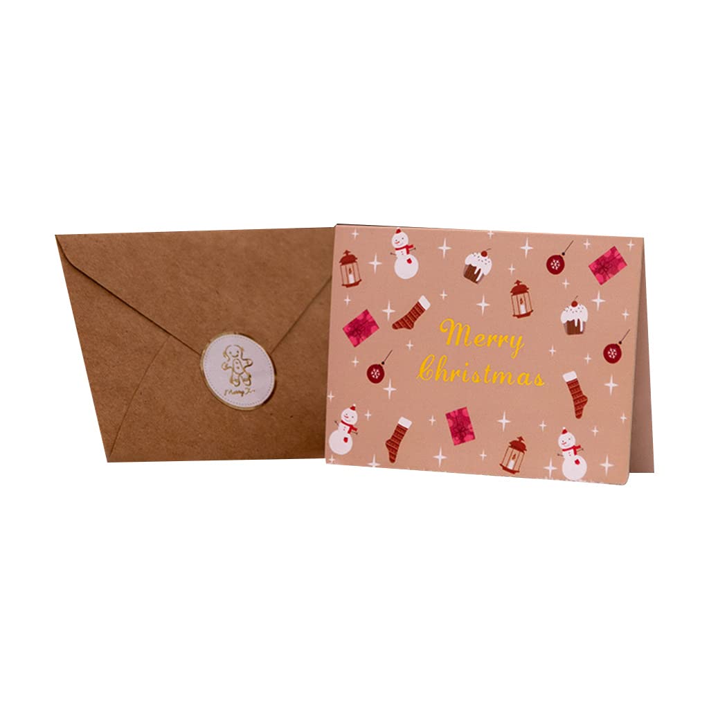 6-Piece DIY Merry Christmas Greeting Cards Set with Envelopes - Xmas Holiday Winter Postcards, Invitations & Party Gifts for Family & Friends (Perfect for Home Decor, Office Celebrations & Festive Mailings)