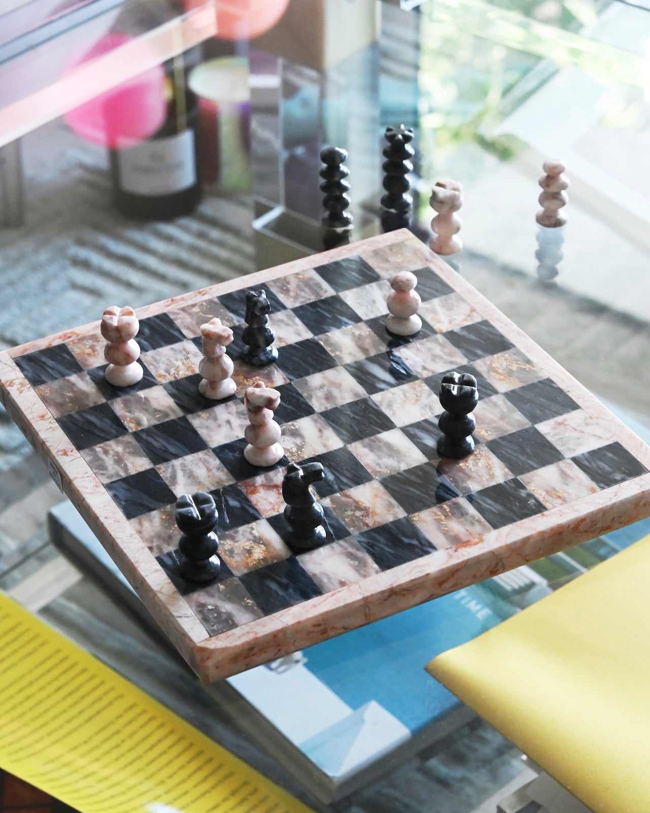 Premium Onyx & Marble Chess Set - Handcrafted Luxury Board Game for Adults & Collectors - Perfect for Home Decor, Gifts, and Strategy Game Lovers