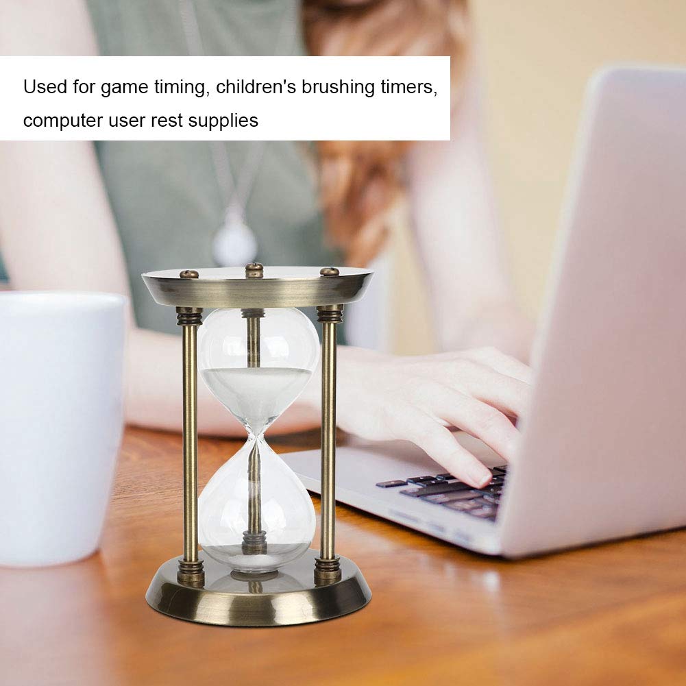 Eco-Friendly Glass Sand Timer Clock - Simple Rotating Design for Home, Office & Kitchen Use - Small Size (3/5/10 Minute Options) - Perfect for Cooking, Studying & Productivity Tasks