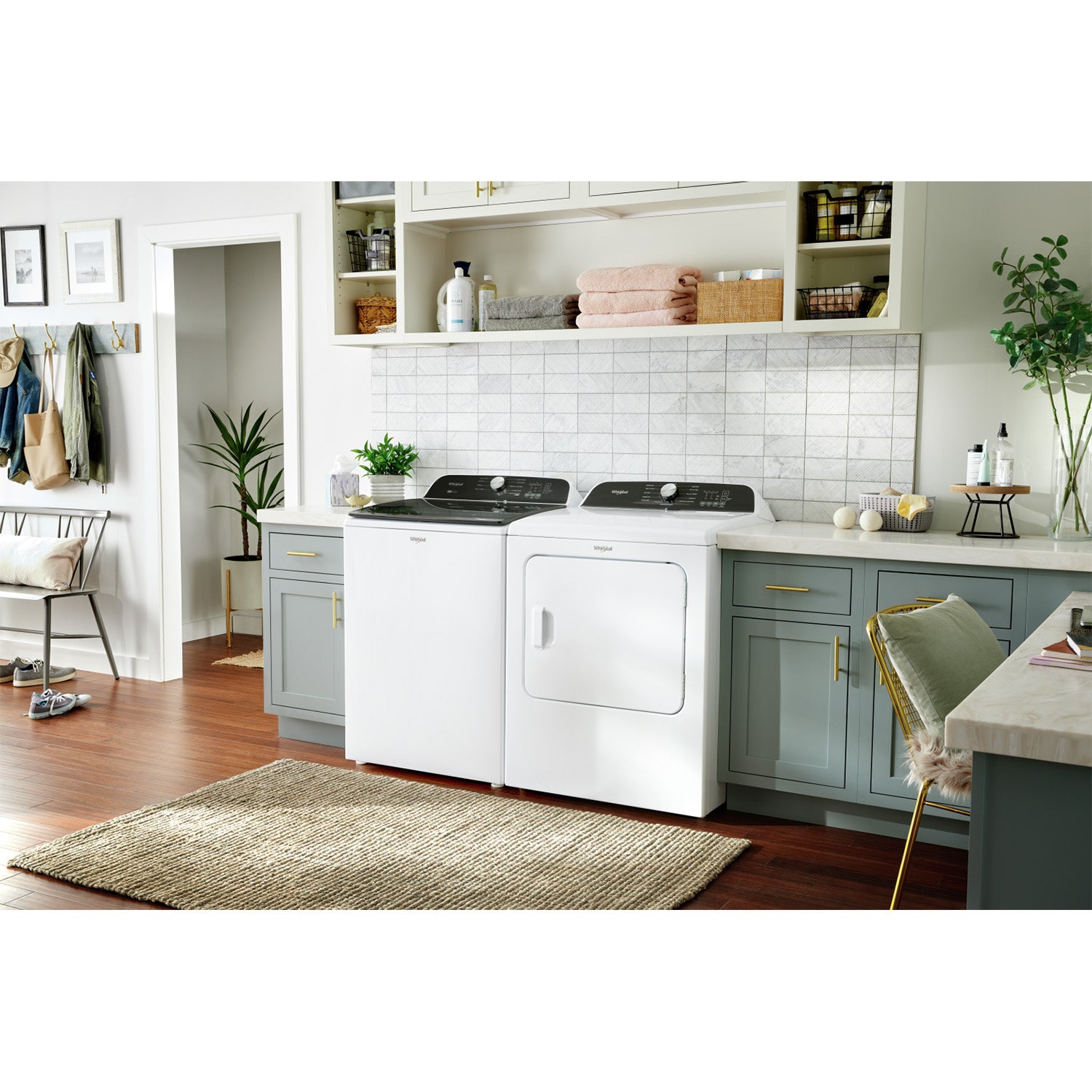 Whirlpool WGD6150PW 7.0 Cu Ft White Gas Dryer - Large Capacity Laundry Appliance for Home & Apartment Use