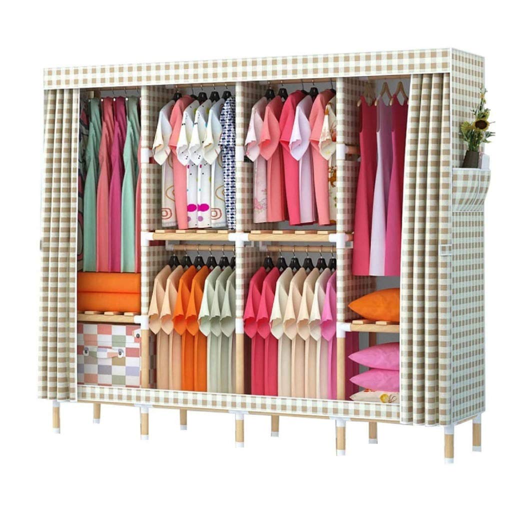 Portable Wardrobe Closet Organizer - 3-Tier Clothing Storage Cabinet with Shelves, Easy to Assemble for Bedroom, Closet & Dorm Organization (Color: Black) | Space-Saving Solution for Small Apartments & College Dorms