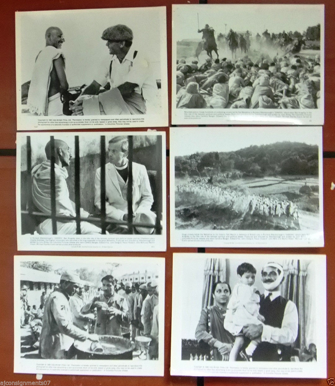 Original Gandhi Movie Photos (Set of 12) - Black & White Collectible Film Stills from 1982 Biopic Starring Ben Kingsley - Perfect for Movie Memorabilia Collections, Vintage Decor, and Film History Enthusiasts