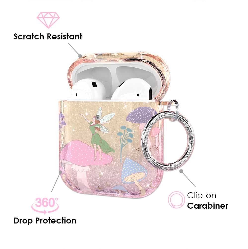 Enchanted Mushroom AirPods Case - Cute & Protective Cover for AirPods 1/2/3/Pro - Perfect for Nature Lovers & Music Enthusiasts | Great Gift for Travel, Hiking & Outdoor Adventures