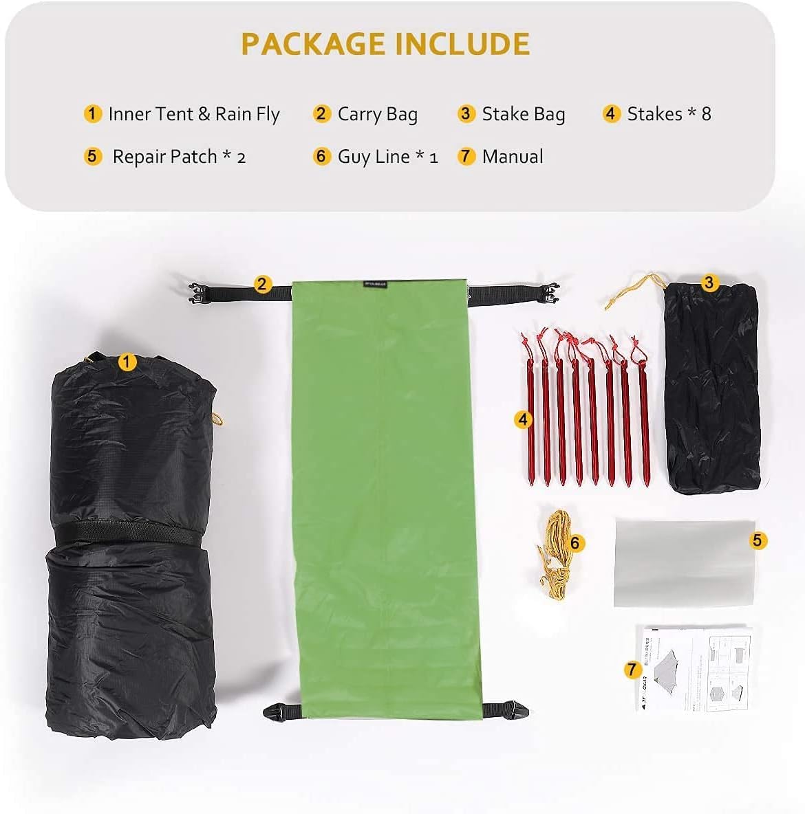 Ultralight 1/2 Person 3-Season Backpacking Tent - Lightweight LanShan Camping Shelter for Hiking, Trekking & Outdoor Adventures | Perfect for Solo Campers & Couples in Mountains, Forests & National Parks