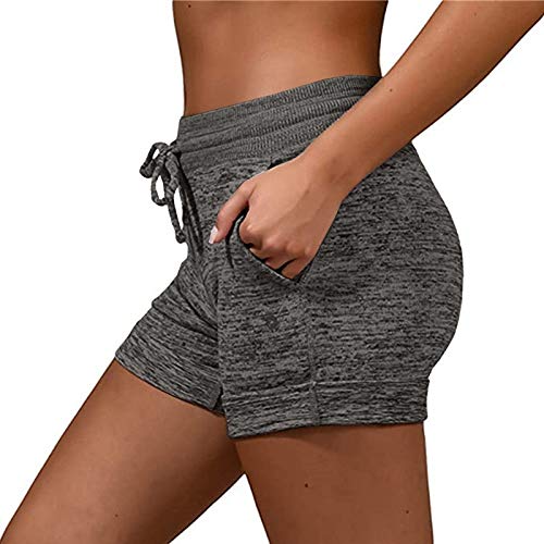 Women's Spandex Shorts with Drawstring & Pockets - Soft Stretchy Activewear for Yoga, Lounge & Workout - Comfortable Athletic Shorts for Running, Gym & Casual Wear