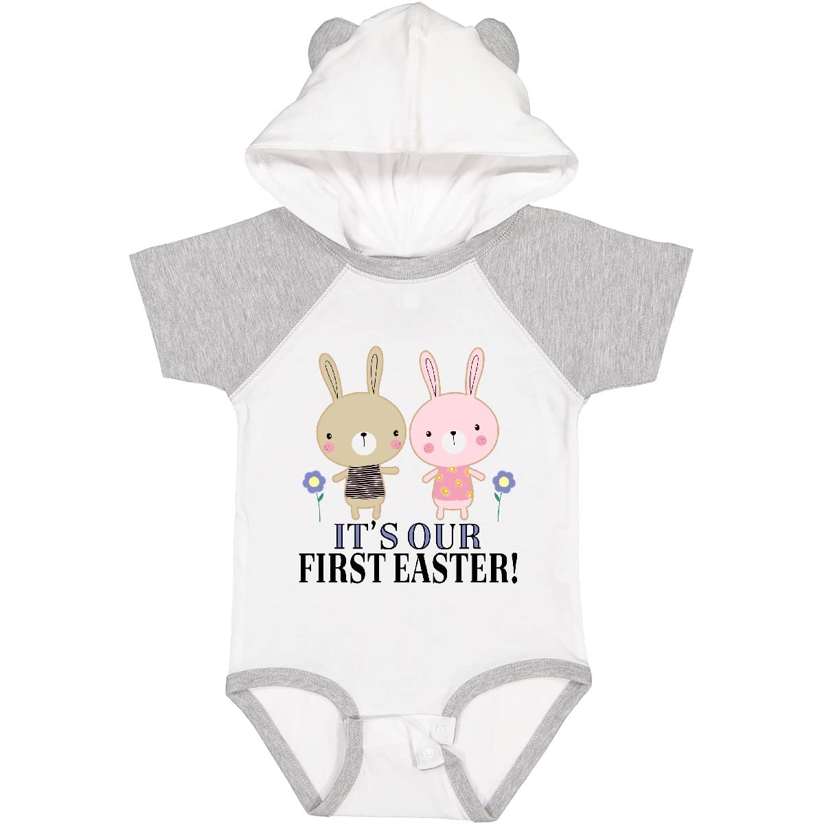 Inktastic Twins First Easter Baby Bodysuit - Cute Matching Outfits for Boy & Girl - Perfect for Easter Photos, Family Celebrations & Holiday Gifts