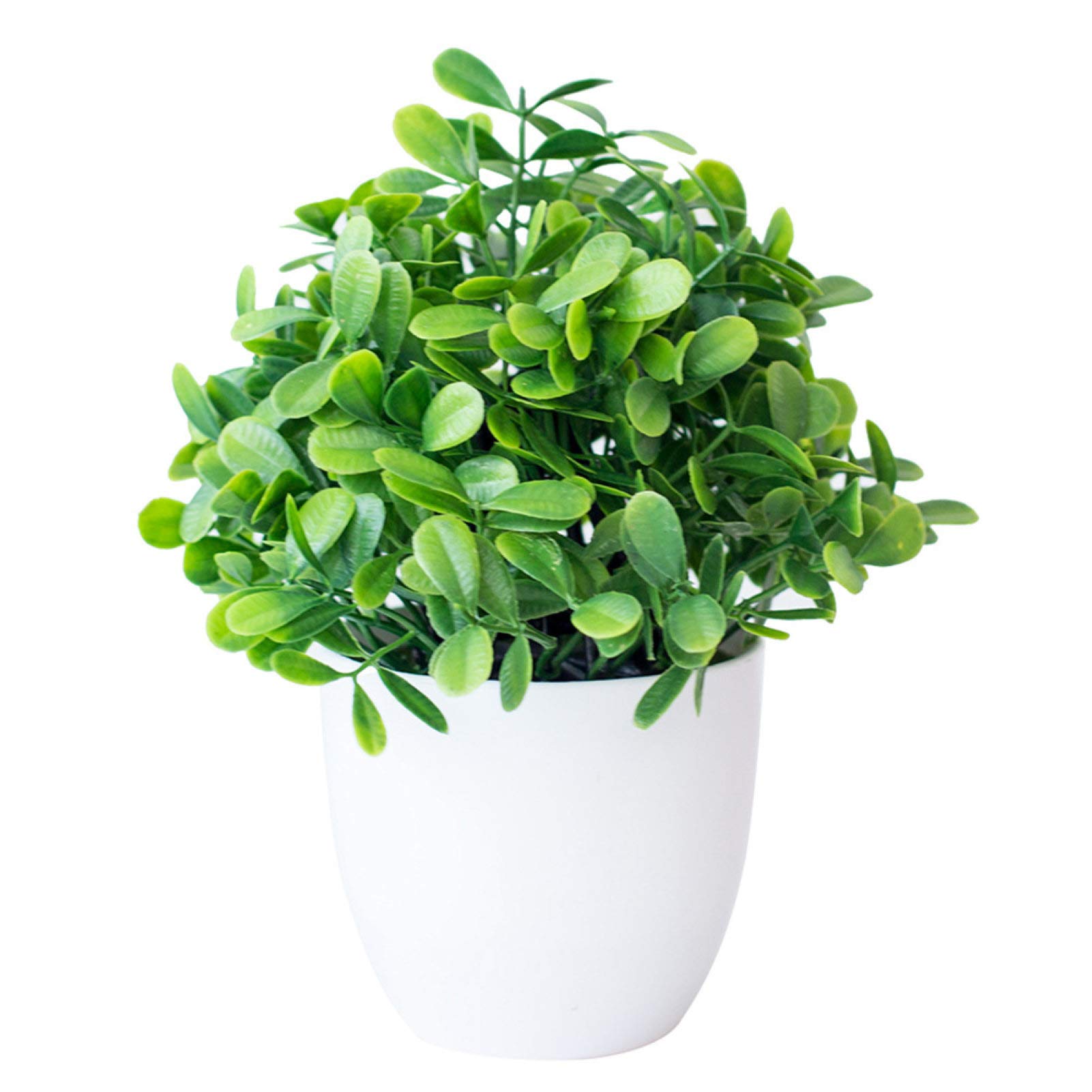 Himpokejg Artificial Green Plant Grass Bonsai - Realistic Fake Plants for Living Room, Garden, Office Desk Decor with Planter Box - Perfect for Spring Home Decor, Housewarming Gifts & Indoor Greenery Enhancement