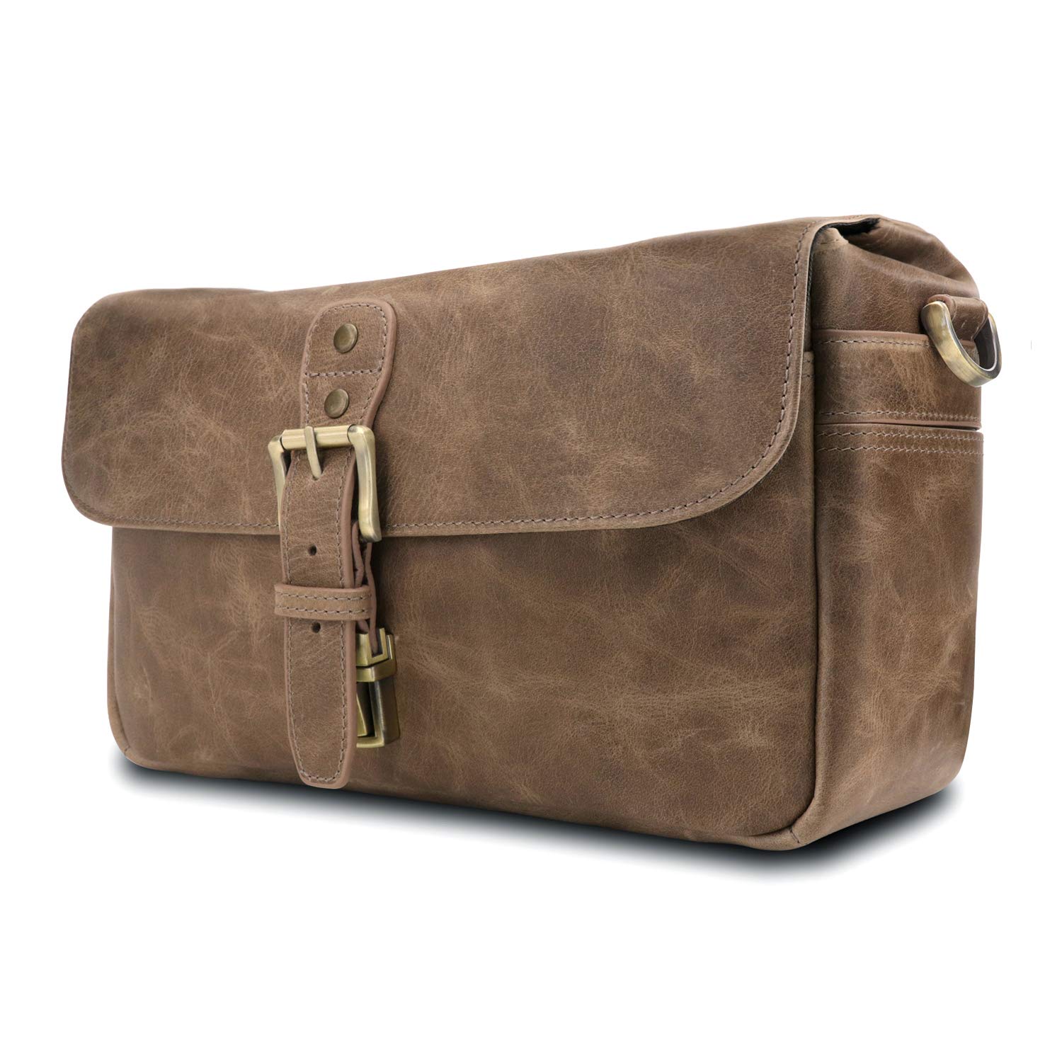 MegaGear Torres Genuine Leather Camera Messenger Bag for Mirrorless, Instant & DSLR Cameras - Perfect for Travel, Photography & Everyday Use