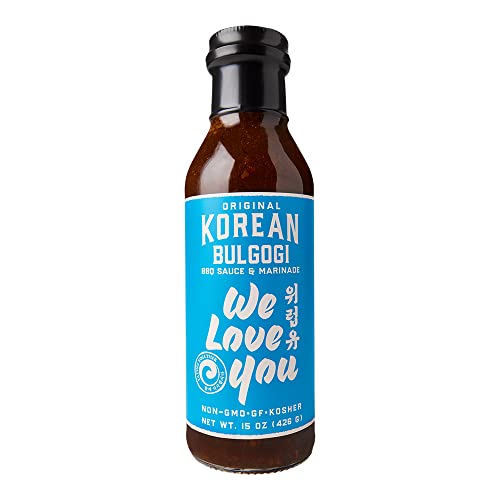 Premium Korean Bulgogi Kalbi Galbi BBQ Marinade Sauce - Authentic Flavor, Gluten-Free, Non-GMO, Vegan, OU Kosher Certified - 15oz Bottle (Pack of 1) - Perfect for Grilling, Stir-Fry & Korean BBQ Parties
