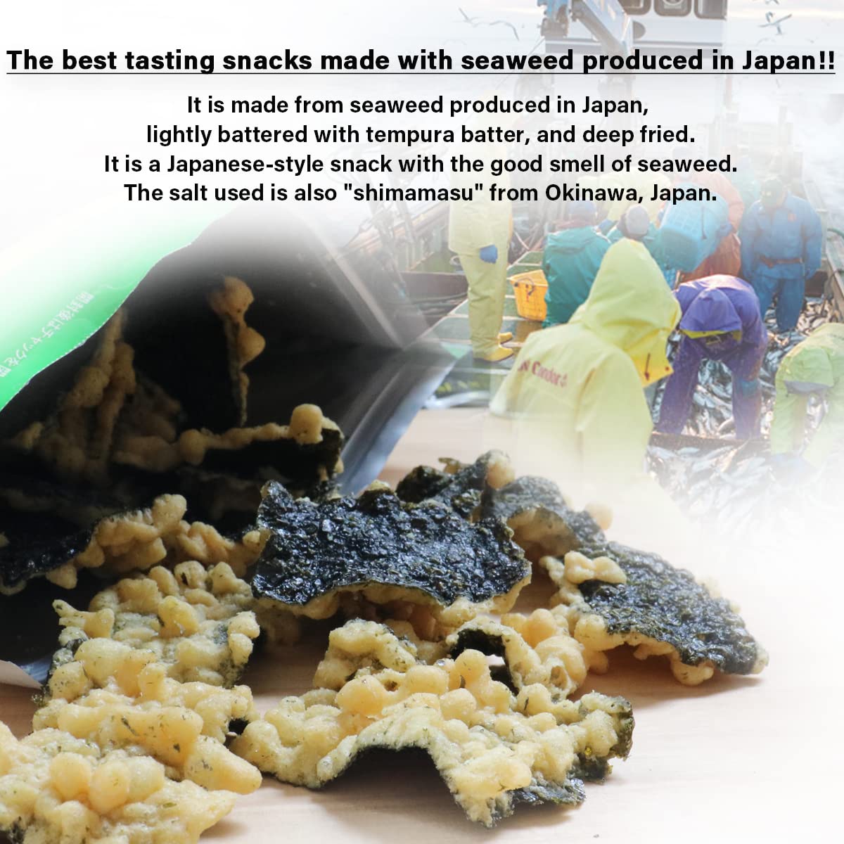 Premium NORITEN Japanese Tempura Seaweed Snacks - Authentic Wasabi Flavor, 1.41OZ - Crunchy & Delicious Japanese Snacks Made in Japan - Perfect for Parties, Office Snacks & Asian Food Lovers