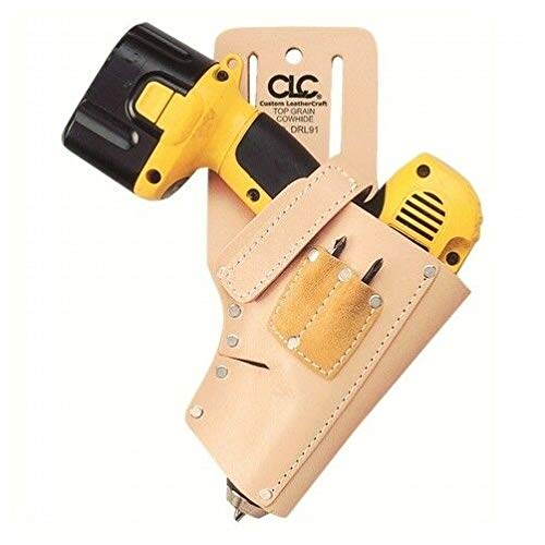 Leather Cordless Drill Holster for Right Hand - Durable & Adjustable Belt Loop for Easy Access - Perfect for Construction, DIY Projects & Home Repairs