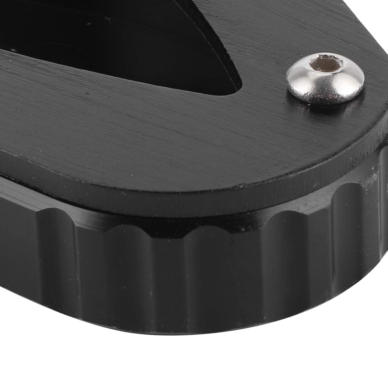 Black Motorcycle Kickstand Pad for Triumph T100 & T120 - Heavy Duty Side Stand Enlarger with Non-Slip Surface | Prevent Sinking on Grass, Sand & Soft Ground | Perfect for Parking on Uneven Terrain