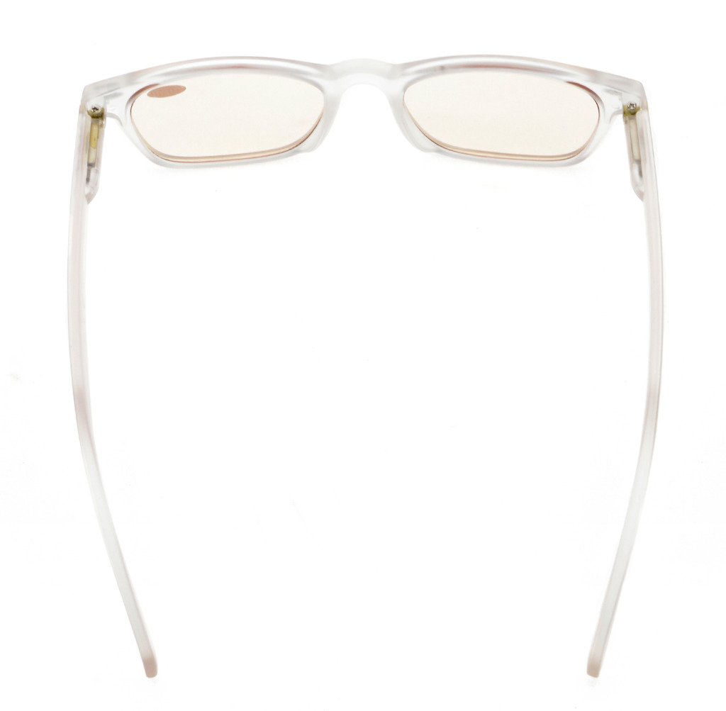 Eyekepper Blue Light Blocking Computer Glasses with Tinted Lens & Matte Clear Frame +3.50 - Anti-Eye Strain for Gaming, Office Work & Digital Screen Use