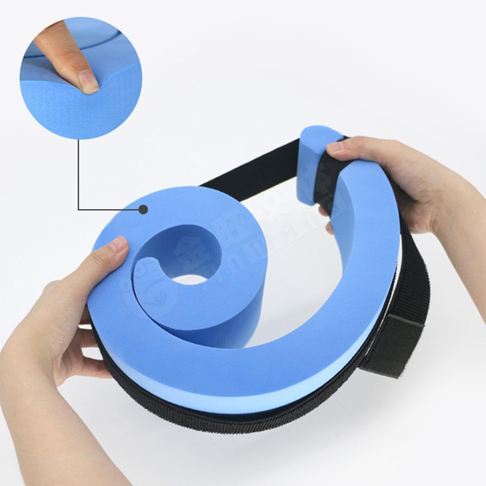 Premium Foam Swim Cuffs Set of 2 - Water Aerobics Float Rings for Swimming & Fitness Training - Adjustable Ankle & Arm Bands for Pool Exercises, Aqua Jogging & Hydrotherapy (Blue)