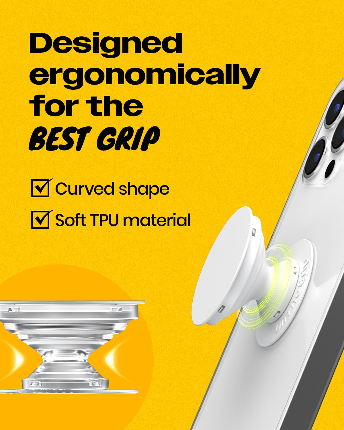 Daisy Flower Phone Grip & Stand - Collapsible for Smartphones & Tablets - Perfect for Hands-Free Viewing