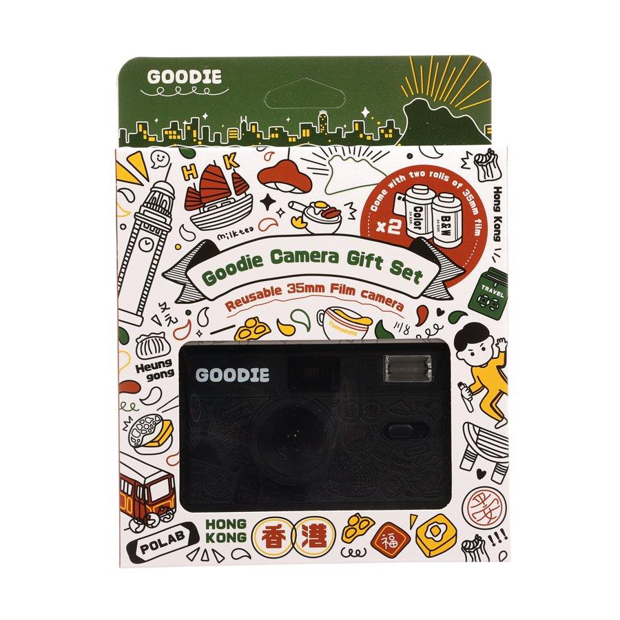 POLAB Goodie 35mm Film Camera Set (Black) - Vintage Style Reusable Camera for Travel, Parties & Everyday Photography - Perfect Gift for Beginners & Film Enthusiasts