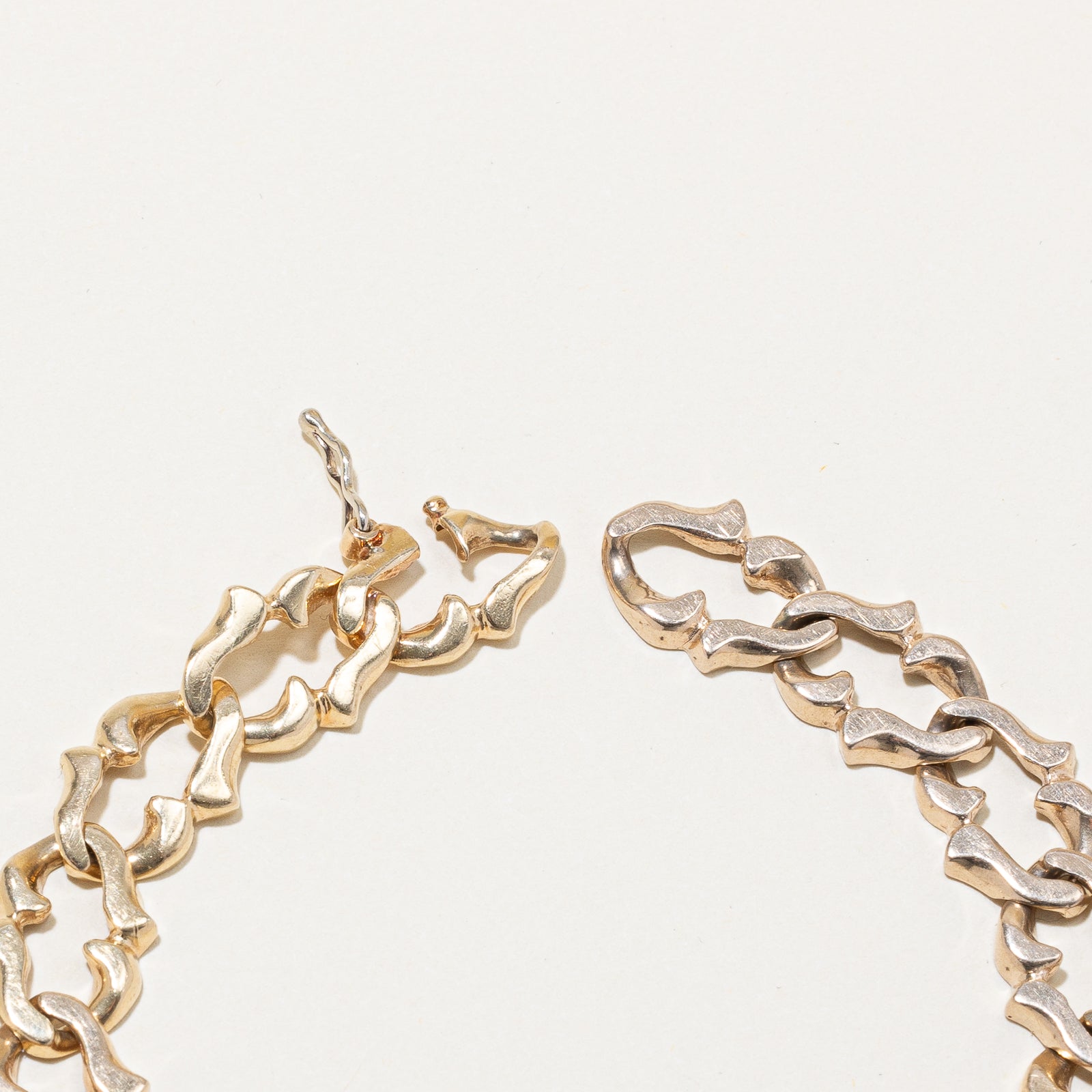 14K Yellow Gold Ornate Chain Bracelet for Women - 10.74mm Wide, 8.25 Inch Adjustable Length - Elegant Jewelry Gift for Birthday, Anniversary & Special Occasions