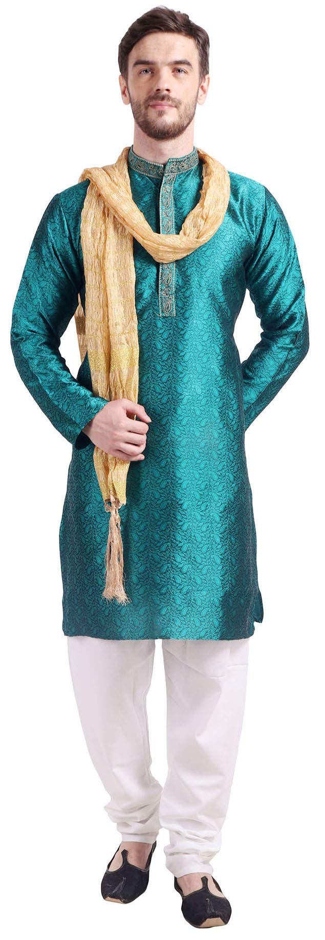 Men's Kurta Pajama Set - Premium Poly Silk Indian Wedding Attire for Groom & Party Wear | Traditional Ethnic Outfit for Festivals, Diwali & Special Occasions