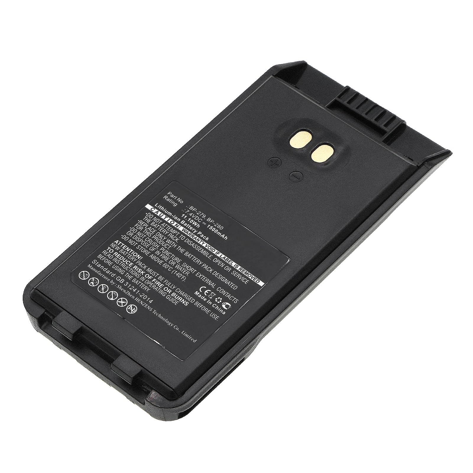 Synergy Digital 2-Way Radio Battery - High Capacity 1500mAh Li-ion Replacement for Icom IC-F1000T & BP-279 (7.4V) | Perfect for Emergency Communication, Security, and Outdoor Adventures