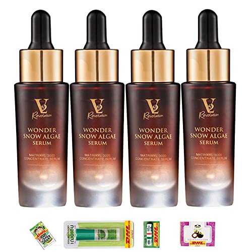 Anti-Aging Face Serum with Snow Algae - 15ml Firming & Radiant Skin Care (Pack of 4) | DHL Express | Perfect for Night Routine & Gift Sets