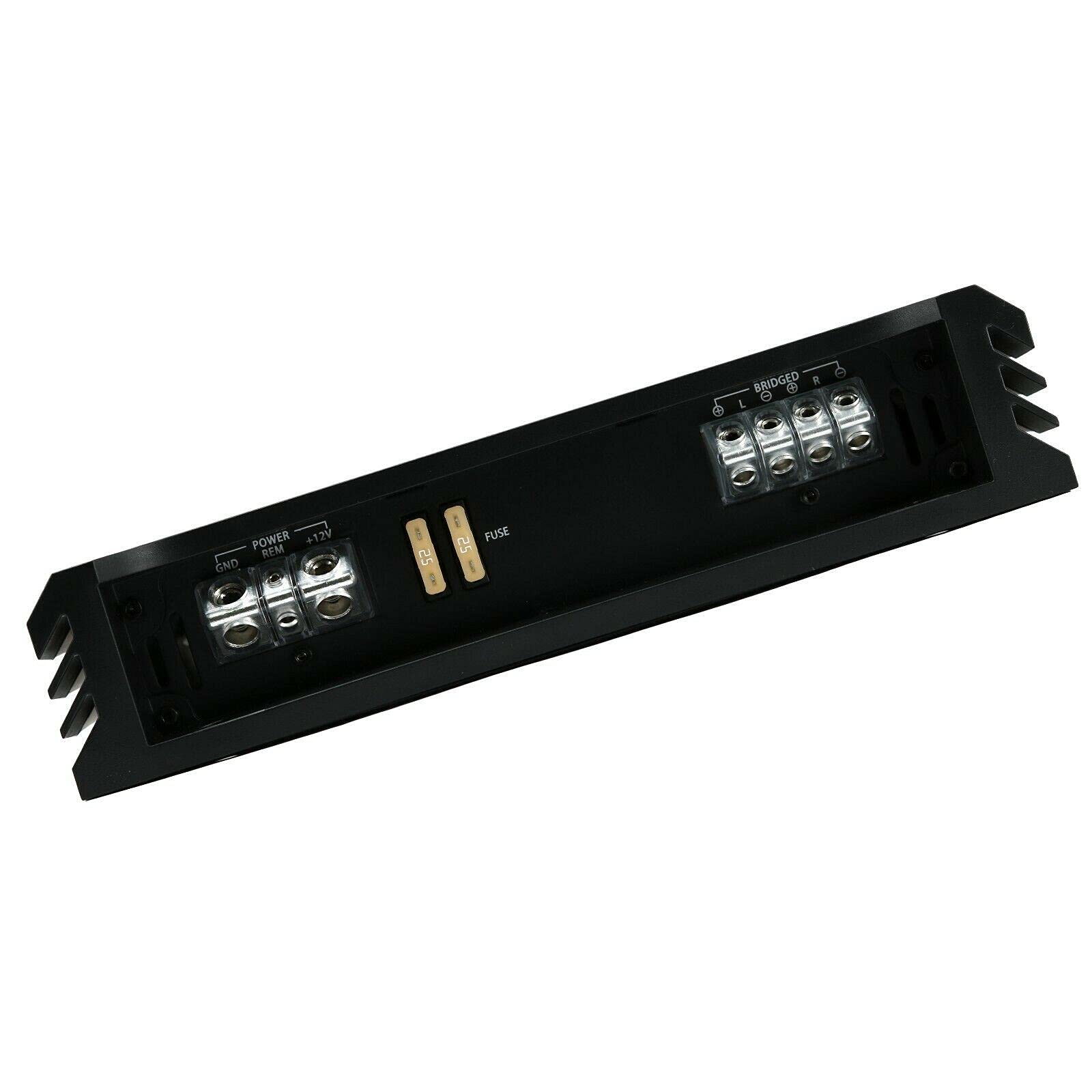 Audiobank AB2000.2 3500W 2-Channel Car Amplifier - 2 Ohm Class A/B Stereo Bass Amp with Bass Control, Bridgeable, LED Indicator & 4 Gauge Install Kit (Blue) - Perfect for Car Audio Systems, Bass Boost & Custom Sound Setups