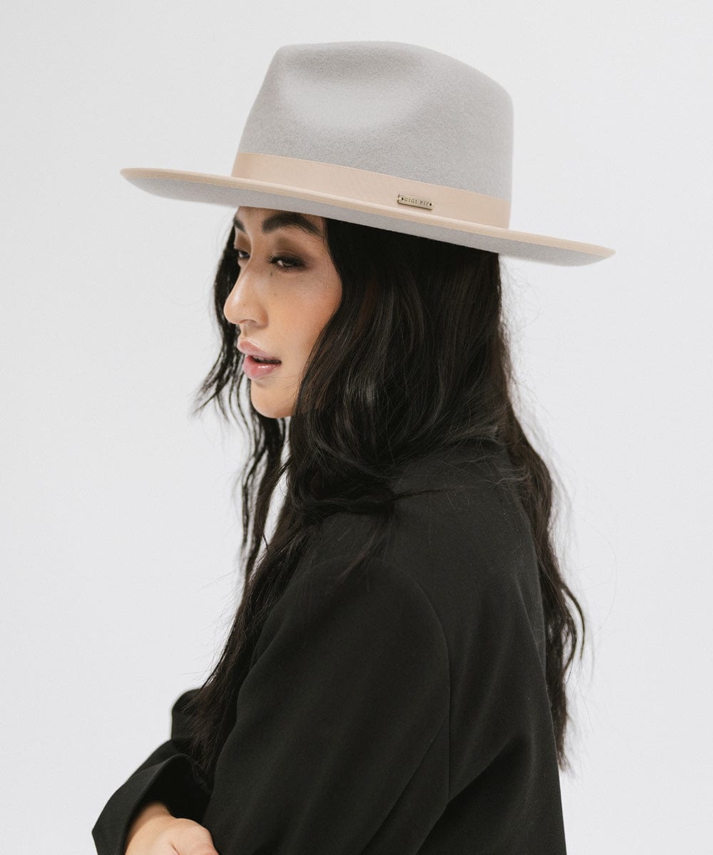 Monroe Rancher Hat - Light Grey Tan Distressed Cowboy Hat for Men & Women - Perfect for Western Rides, Country Music Festivals & Outdoor Adventures