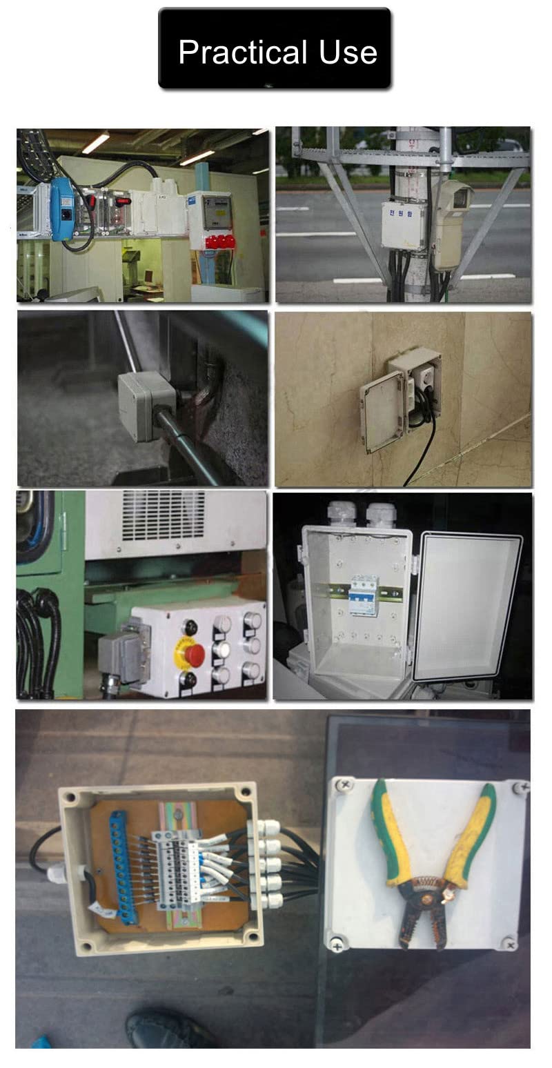Fielect 5-Pack ABS Plastic Electrical Junction Box - 2.76