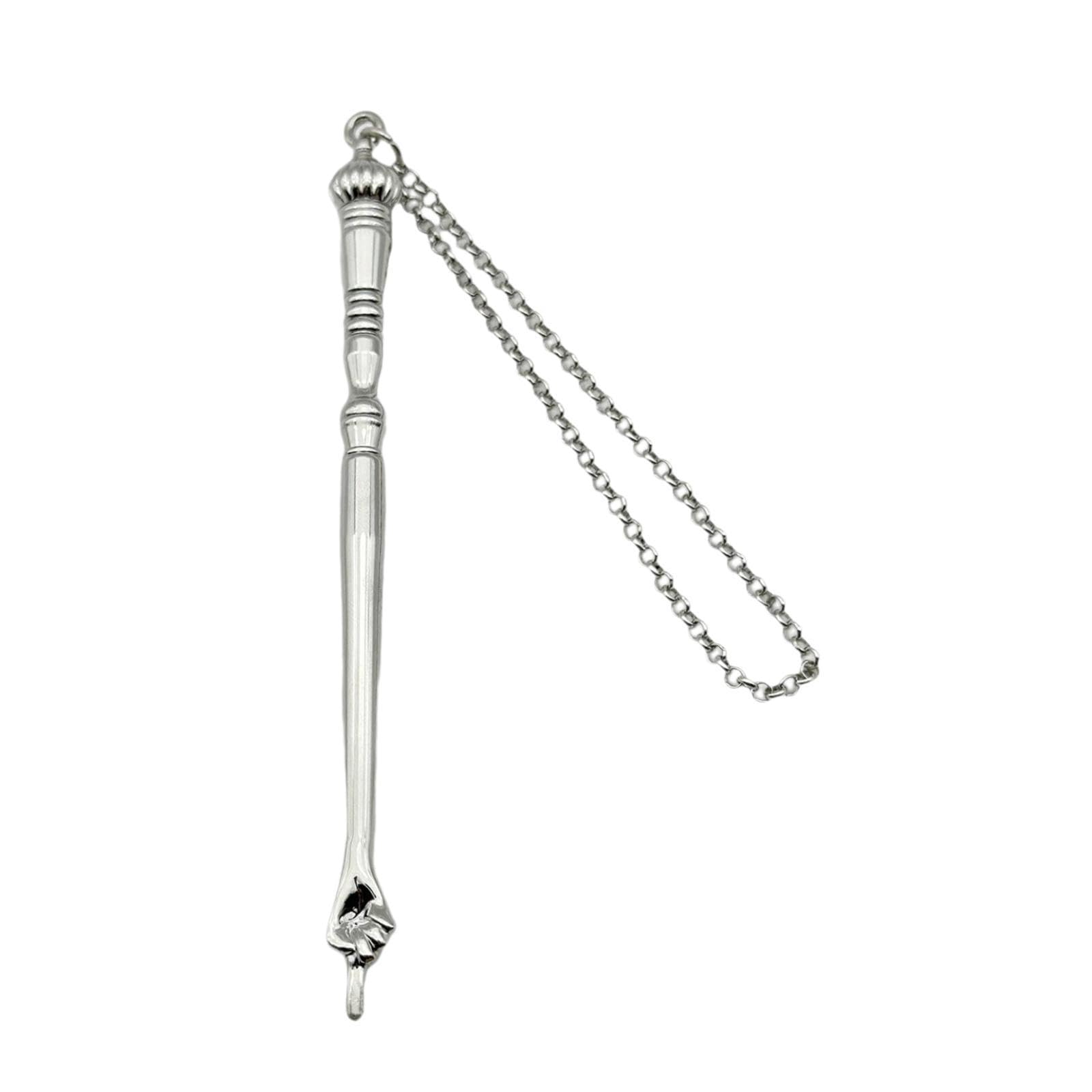 Silver Onion Top Yad Torah Pointer - Portable Bible Reading Tool & Hand Pointer for Jewish Bar Mitzvah, Torah Study, Synagogue Use & Fireplace Decor