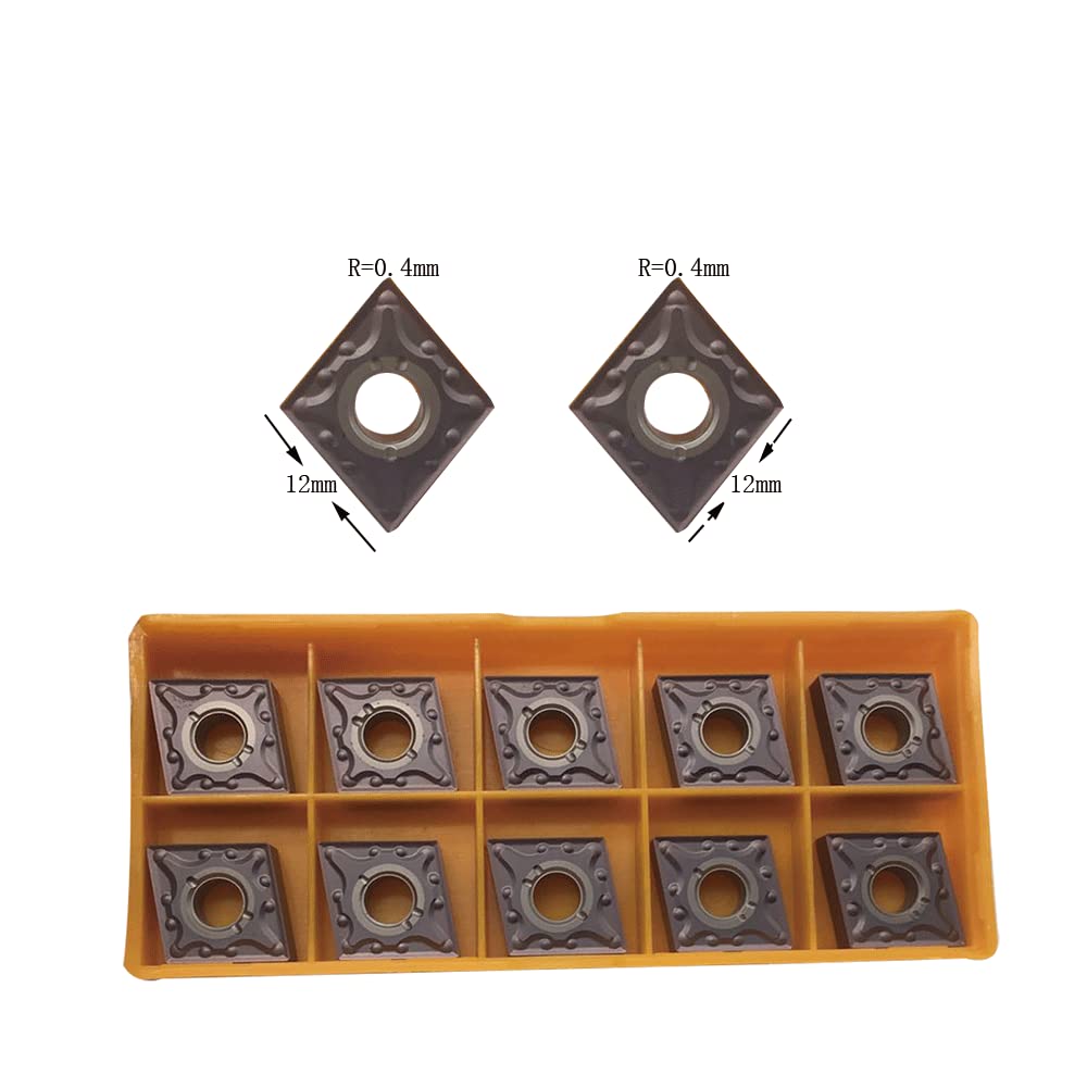 CNMG431MA Carbide Turning Inserts for Steel, Stainless Steel, Iron & Cast Iron - 10 Pack CNC Lathe Cutting Tools Compatible with MCLNR/L Tool Holders | High Precision Metalworking for Automotive Parts & Industrial Machining