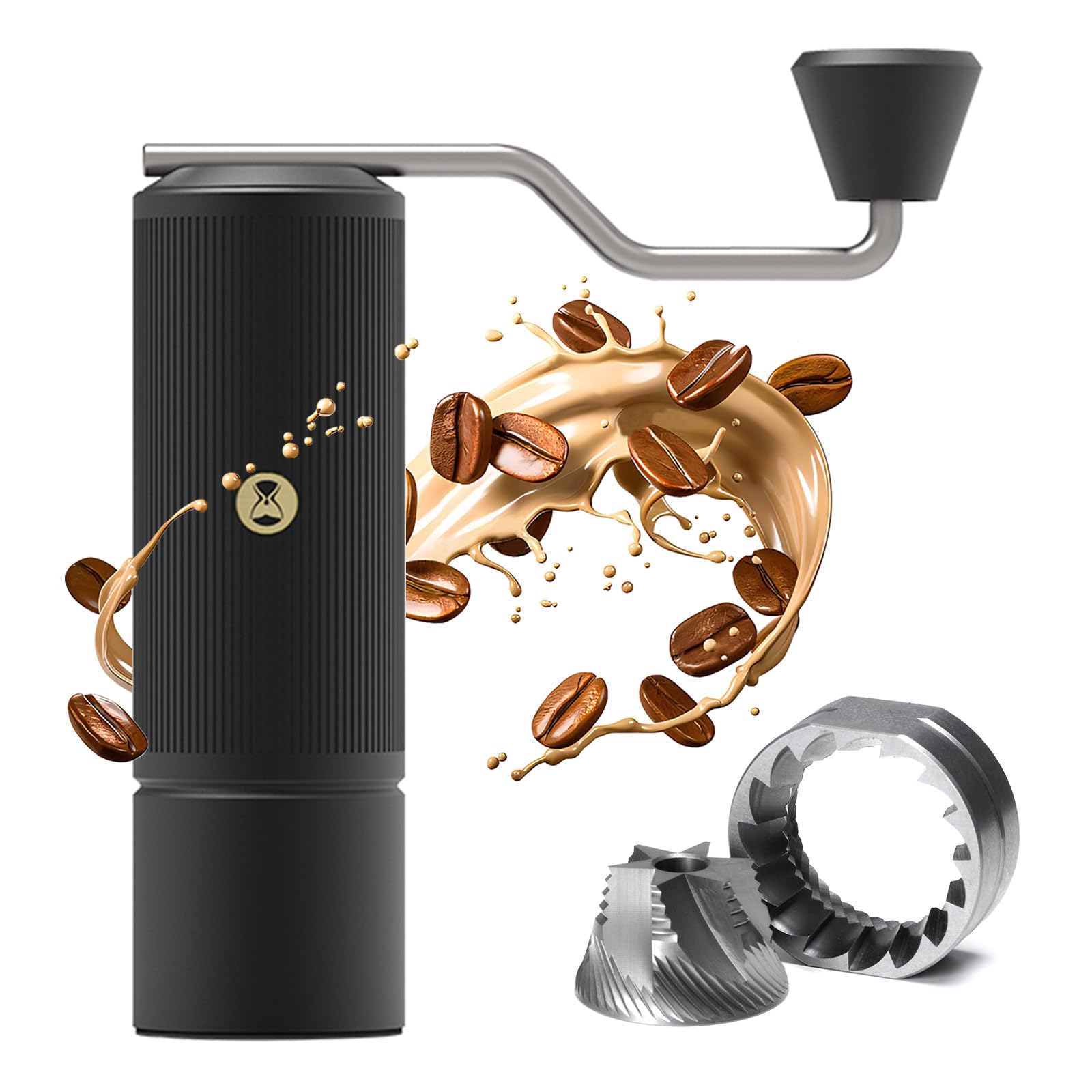 TIMEMORE Stainless Steel Manual Coffee Grinder - Adjustable Conical Burr for Espresso, French Press & Pour Over - 20g Capacity Portable Grinder for Travel, Camping & Home Use (Chestnut Xlite Black) - Perfect for Coffee Enthusiasts & Outdoor Adventures