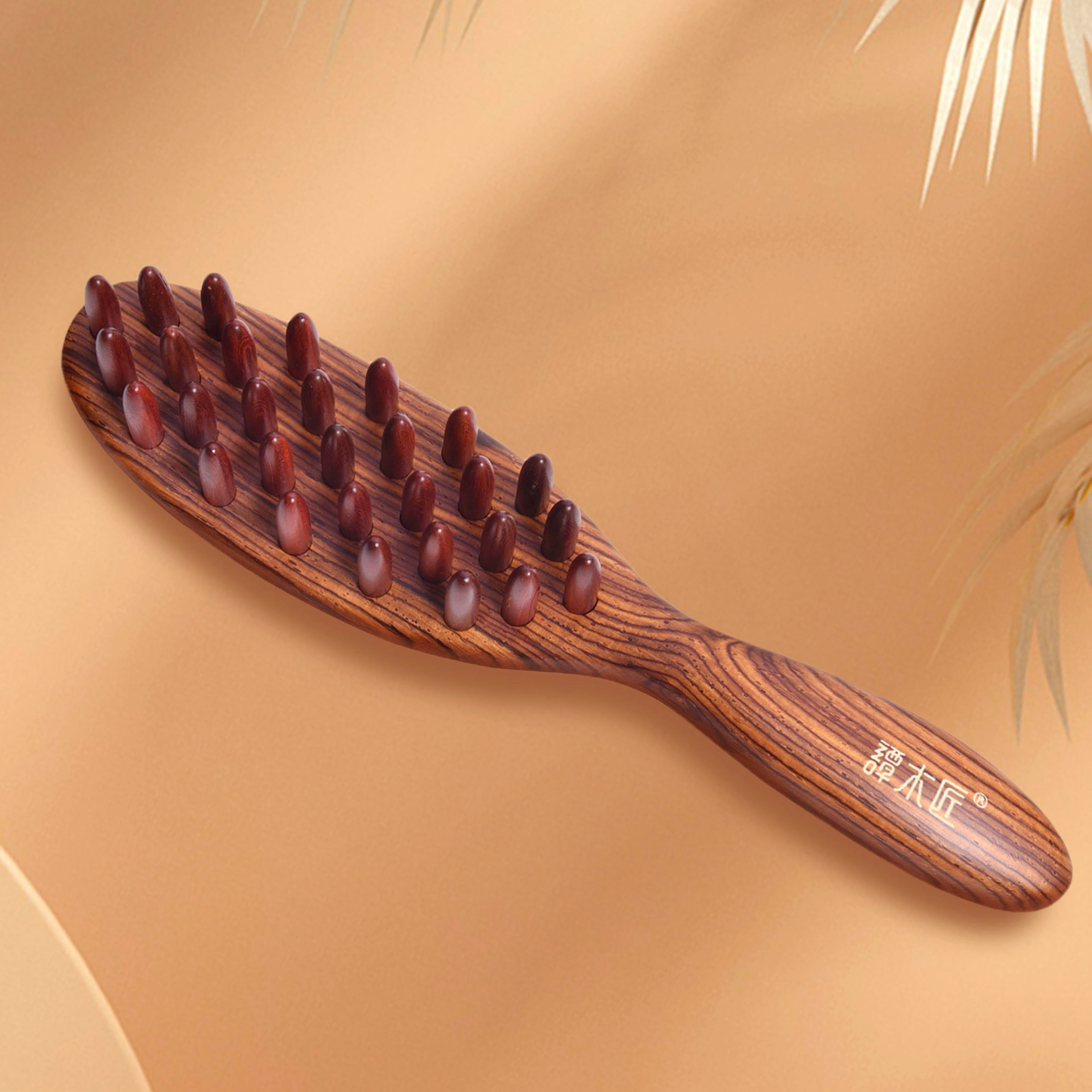 RoseWOOD Scalp Massager for Hair Growth & Relaxation - Handheld Head Scratcher for Stress Relief & Dandruff Removal - Perfect for Home Spa & Self-Care Routine