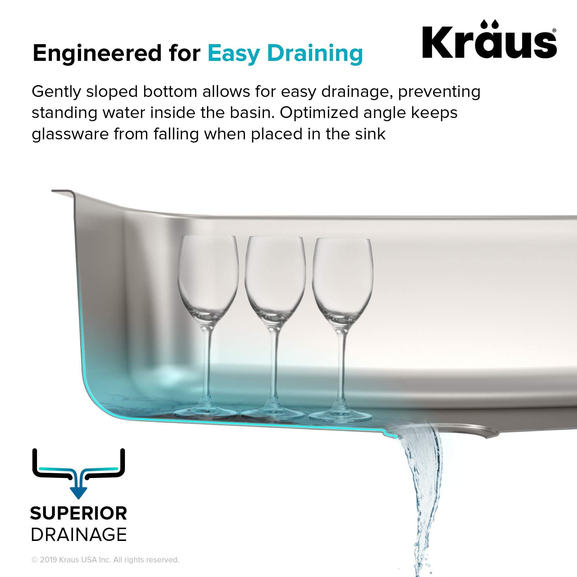 KRAUS KCA-1200 33-inch 16 Gauge Undermount Stainless Steel Kitchen Sink with 18-inch Pull-Down Commercial Style Faucet, Spot Free Finish - Perfect for Modern Home Kitchens and Restaurant-Style Cooking Spaces