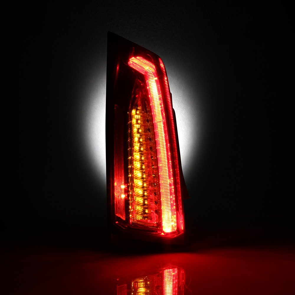 AKKON LED Daytime Running Lights & Tail Lights for 2013-2018 Cadillac ATS - Chrome Housing with Red/Clear Lens - Complete Set | Upgrade Your Car's Style & Visibility