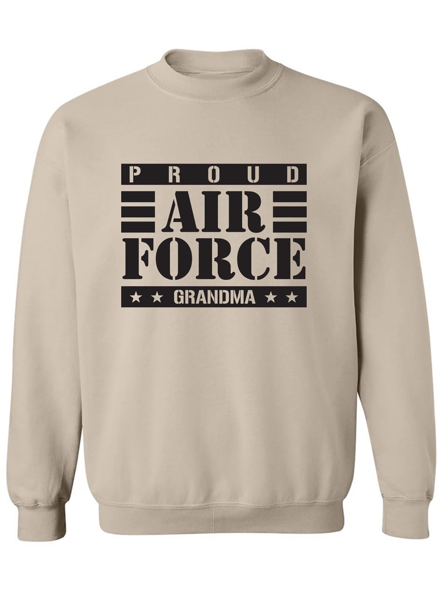 Proud Air Force Grandma Crewneck Sweatshirt - Comfortable Cotton Pullover for Military Families | Perfect for Veterans Day, Family Reunions & Patriotic Events