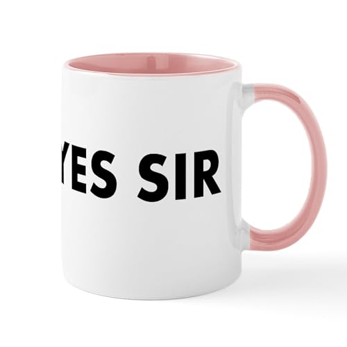 White/Pink Inside - Yes Sir Hat Design Mug