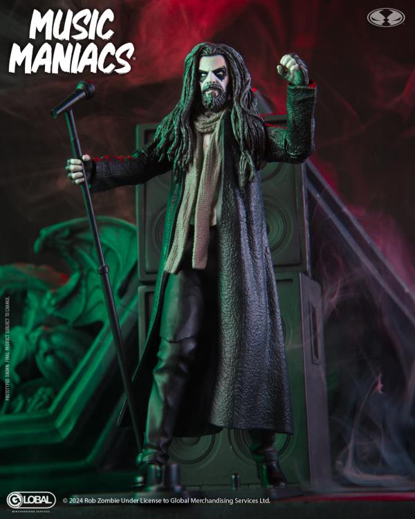 Music Maniacs Rob Zombie 6 Figure Limited Edition Collectible - Perfect for Horror Fans & Music Memorabilia Collectors