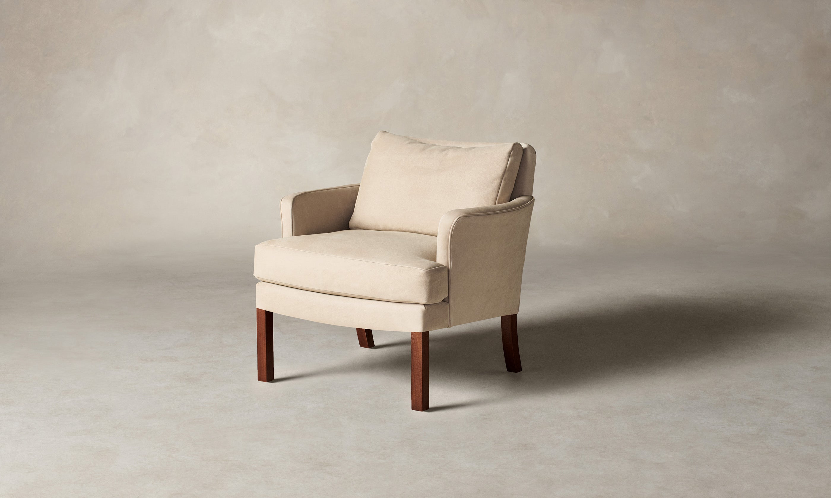 Kaye Chair - Premium Nubuck Leather in Fawn Color | Elegant Home Office & Living Room Seating