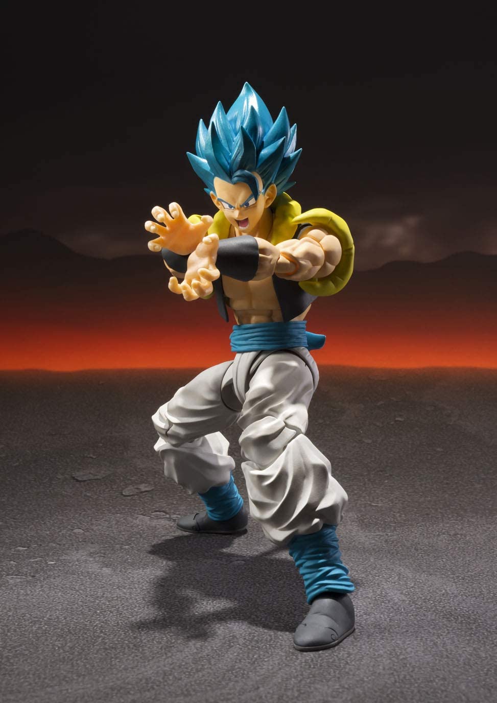 Dragon Ball Super S.H.Figuarts Gogeta Super Saiyan God Super Saiyan 6-Inch Action Figure - Collectible Anime Toy for Display & Battle Scenes