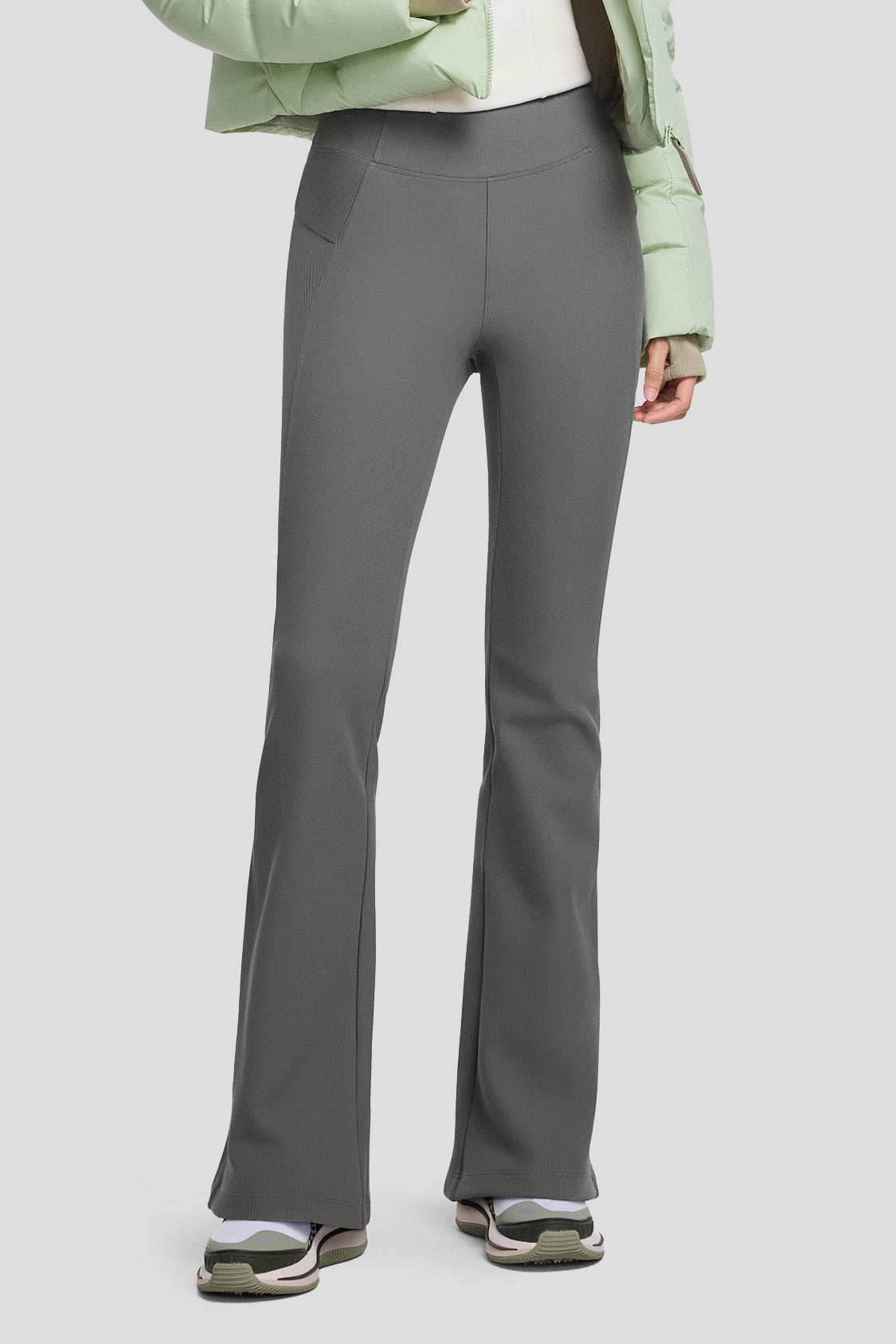 ThermaFlex Women's High Stretch Thermal Flare Pants - Warm Winter Leggings for Yoga, Running & Outdoor Activities