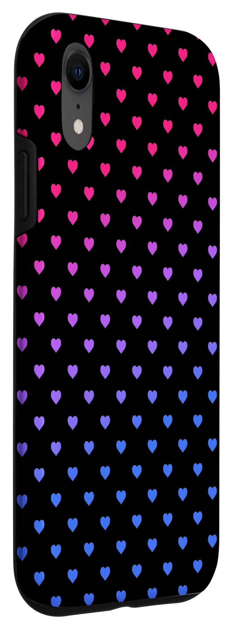 iPhone XR LGBT Hearts Bi Pride Bisexual Phone Case - Durable Protective Cover for LGBTQ+ Community, Perfect for Pride Events & Daily Use