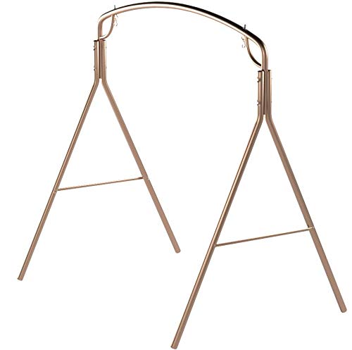 Woodlawn Easy to Assemble Patio Swing Frame - Heavy Duty Steel Tubing with Durable Powder Coated Finish - Perfect for Garden, Lawn, Patio & Porch Swings (Bronze) | Outdoor Relaxation & Backyard Decor