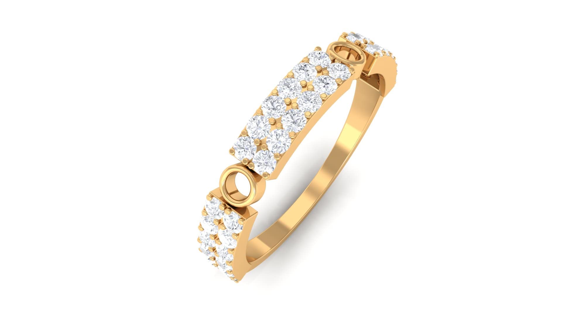1 CT Natural Diamond Band Ring for Women - 14K Solid Gold Wedding, Anniversary & April Birthstone Jewelry - Elegant Stackable Ring for Everyday Wear & Special Occasions