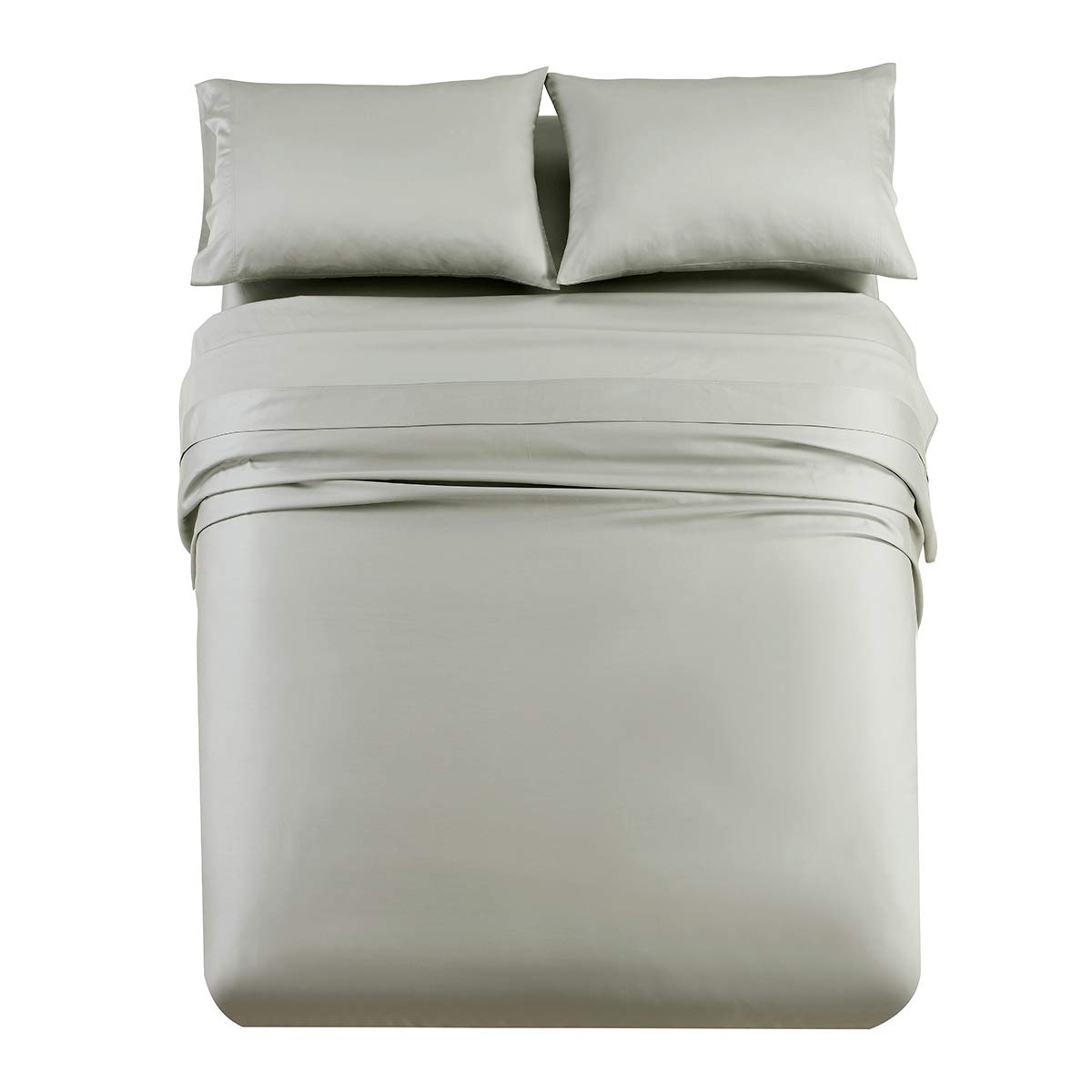 Premium 600-Thread-Count 100% Tencel Lyocell California King Sheets Set - 4PC Soft Breathable Bedding in Grey | Luxury Hotel-Style Sheets for Cool Comfort & Better Sleep