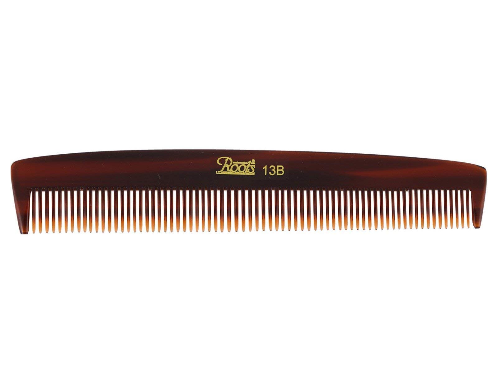 Roots Pocket Hair Comb - Fine Rounded Teeth for Gentle Detangling - Damage-Free Styling for Men & Women - Perfect for Travel, Purse & Everyday Use - 12B