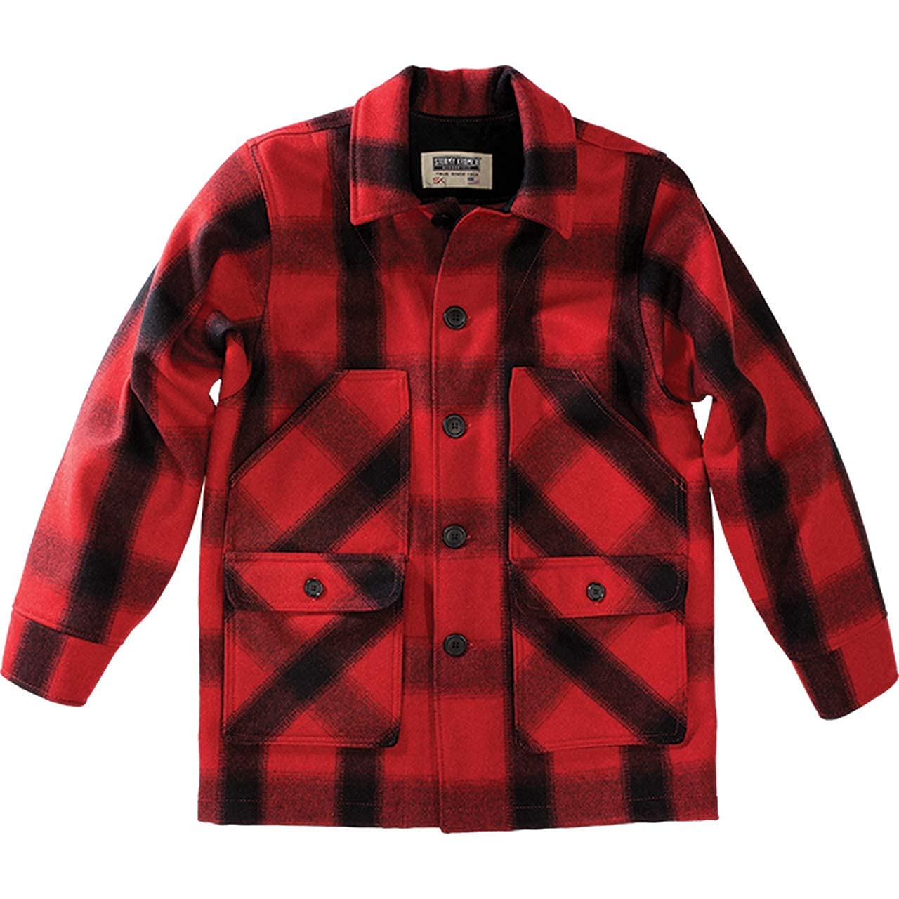 Stormy Kromer Mackinaw Wool Flannel Jacket for Men - Warm Winter Outdoor Coat | Hunting, Camping & Cold Weather Wear
