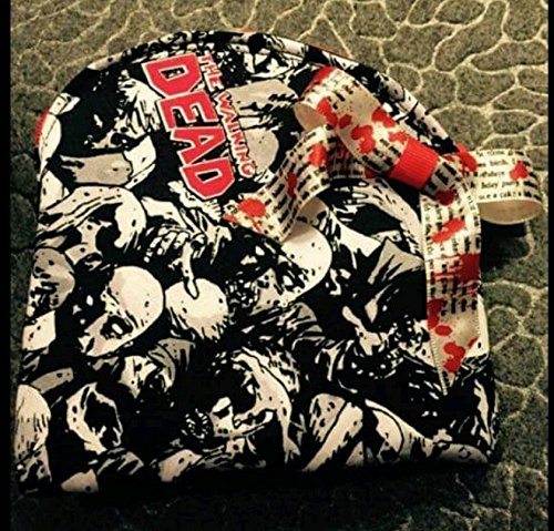 AMC The Walking Dead Bloody Text Cosmetic Bag - Zombie Apocalypse Makeup Pouch for Women & Men | Perfect for Travel, Halloween Cosplay & Walking Dead Fan Gifts