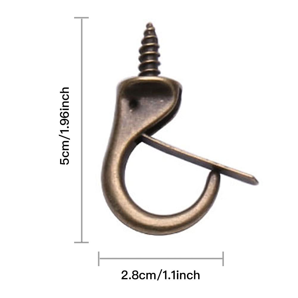 30 Pack Heavy Duty Windproof Metal Ceiling Hooks - Screw-in Hanging Hooks for Home, Garage & Outdoor Use - Perfect for Hanging Plants, Lights, Decor & Storage Items
