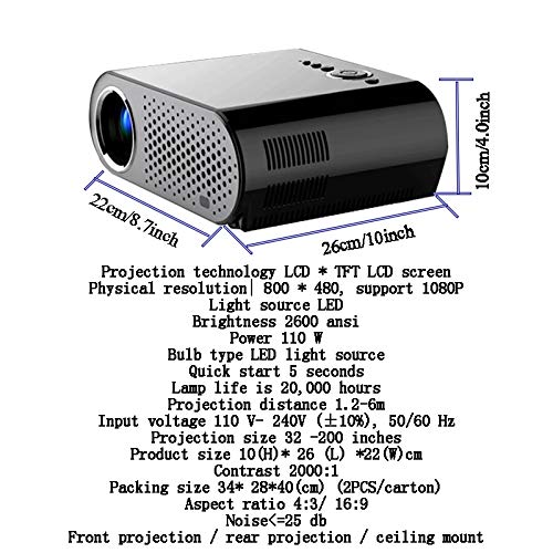 XIAOYUE Mini Projector for Home Entertainment - Portable Bluetooth & WiFi Smart Projector, HD Home Theater & Outdoor Movie Projector - Perfect for Movie Nights, Gaming, and Outdoor Camping