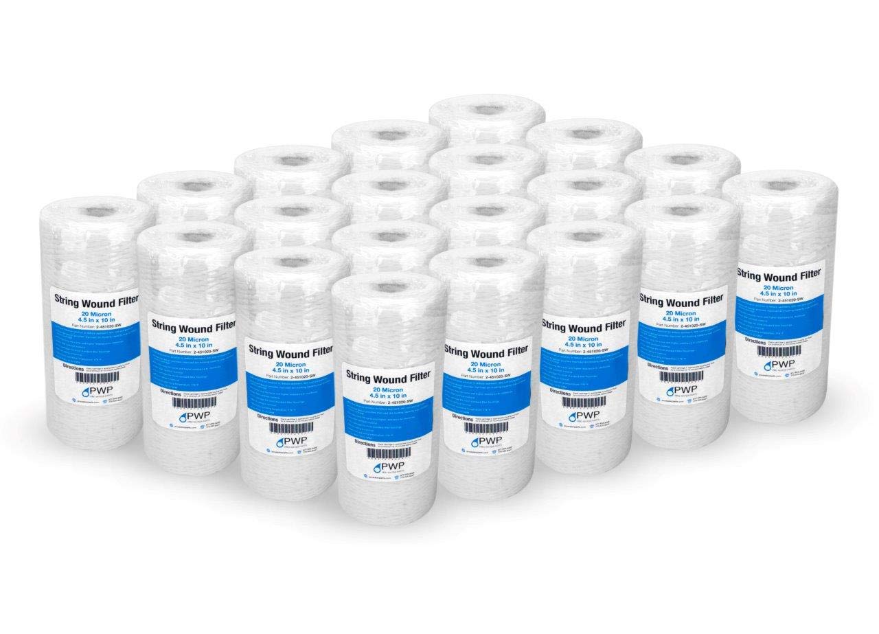 20 Pack String Wound Sediment Water Filter Cartridges 10
