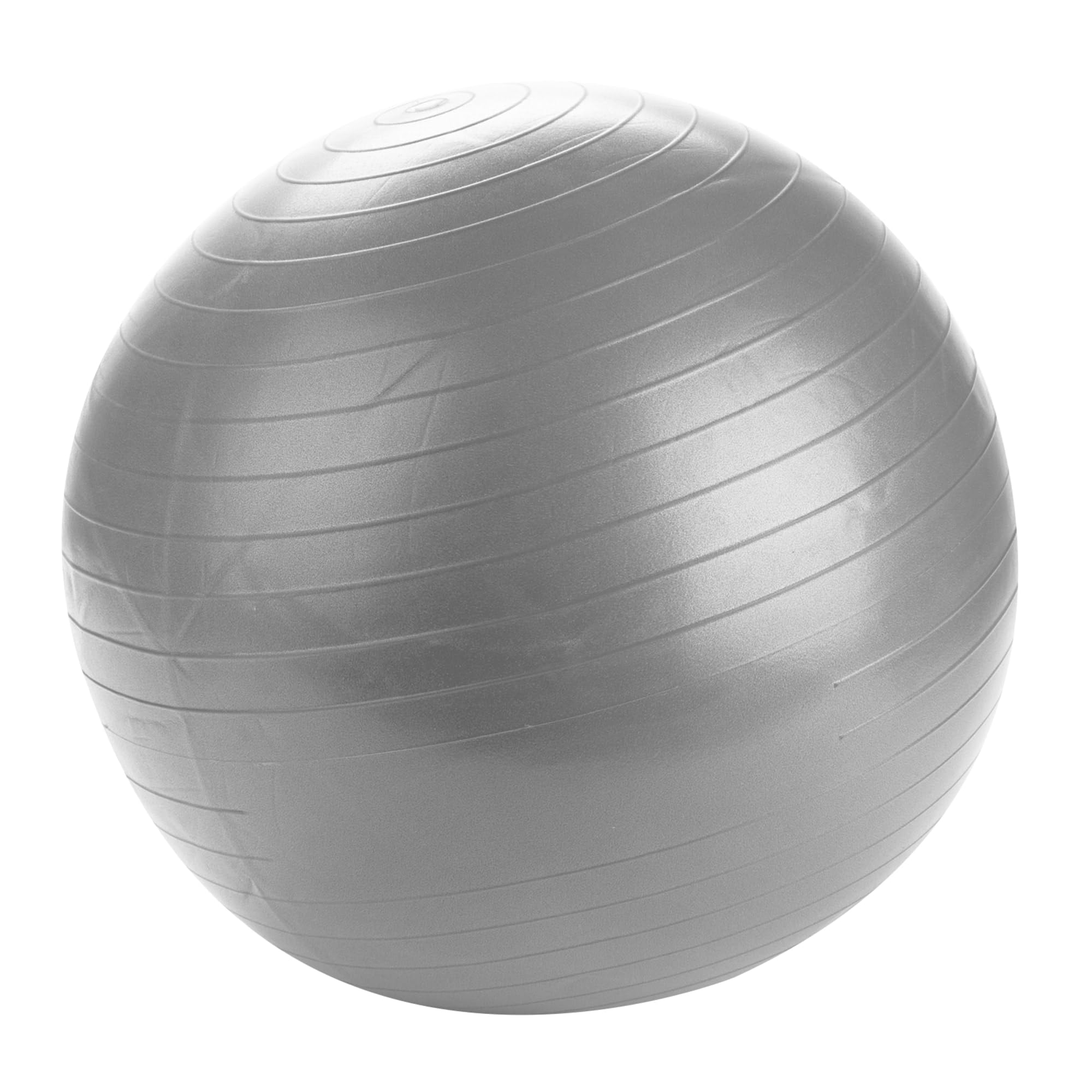 Mind Reader 75cm Anti-Burst Exercise Ball for Yoga, Pilates & Home Office Stability - Heavy Duty Birthing Ball with Quick Pump Included - Perfect for Fitness, Balance Training & Pregnancy Workouts (Grey, Multiple Sizes)